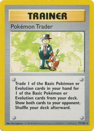 Pokemon Trader (77/102) [Base Set Shadowless Unlimited] | Tabernacle Games