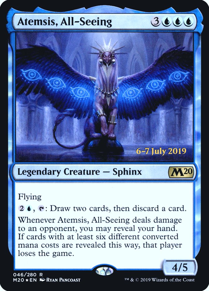 Atemsis, All-Seeing  [Core Set 2020 Prerelease Promos] | Tabernacle Games