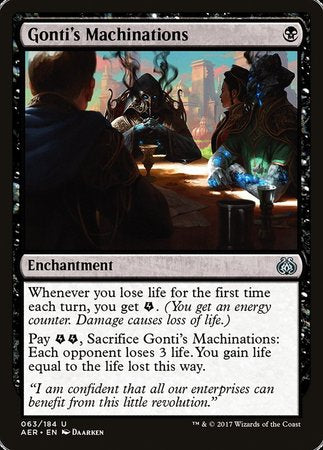 Gonti's Machinations [Aether Revolt] | Tabernacle Games