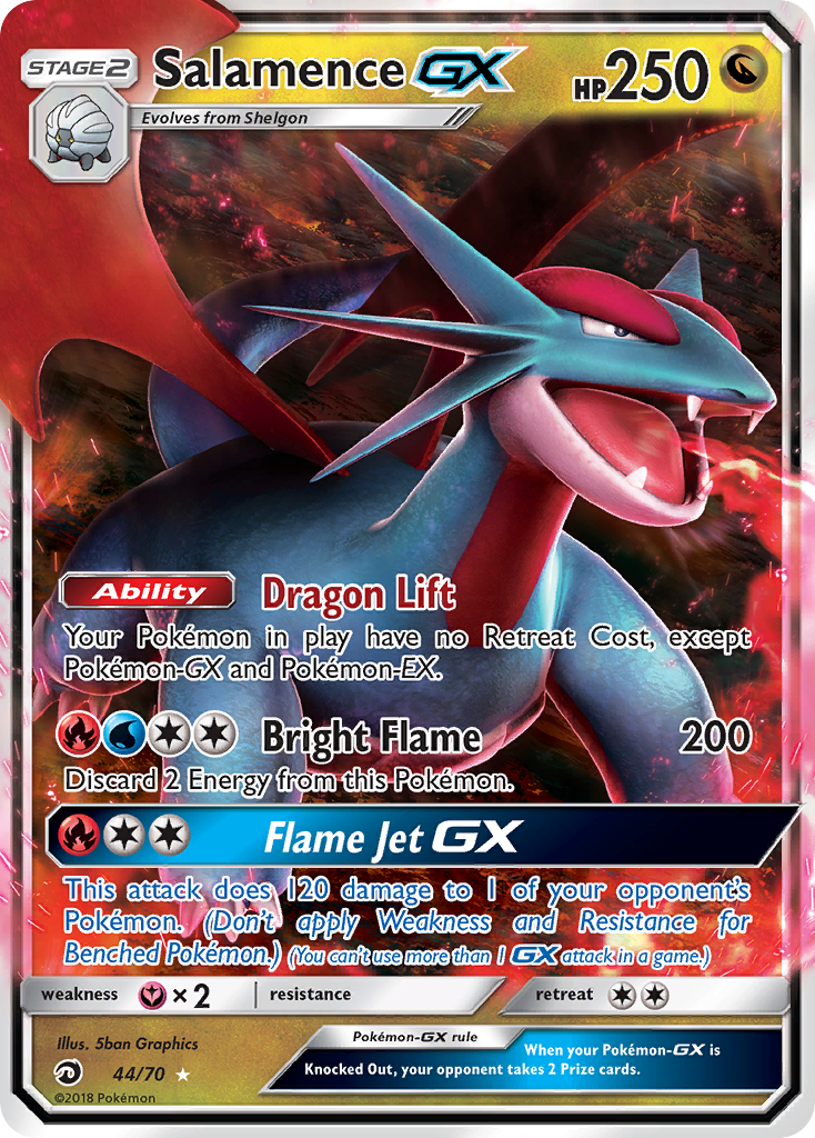 Salamence GX (44/70) [Sun & Moon: Dragon Majesty] | Tabernacle Games