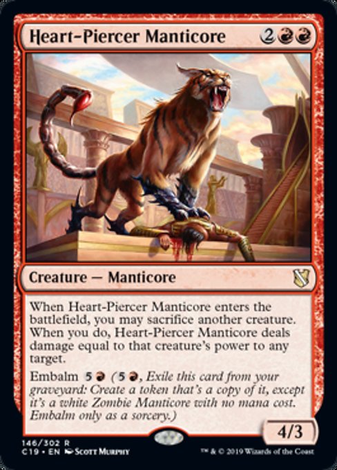 Heart-Piercer Manticore [Commander 2019] | Tabernacle Games