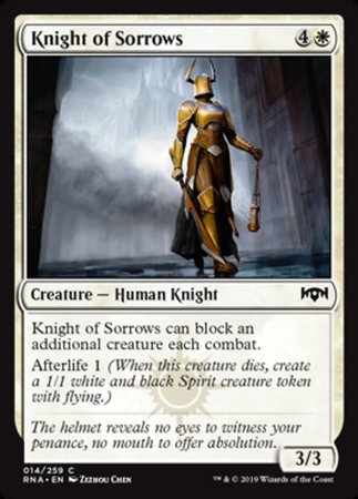 Knight of Sorrows [Ravnica Allegiance] | Tabernacle Games