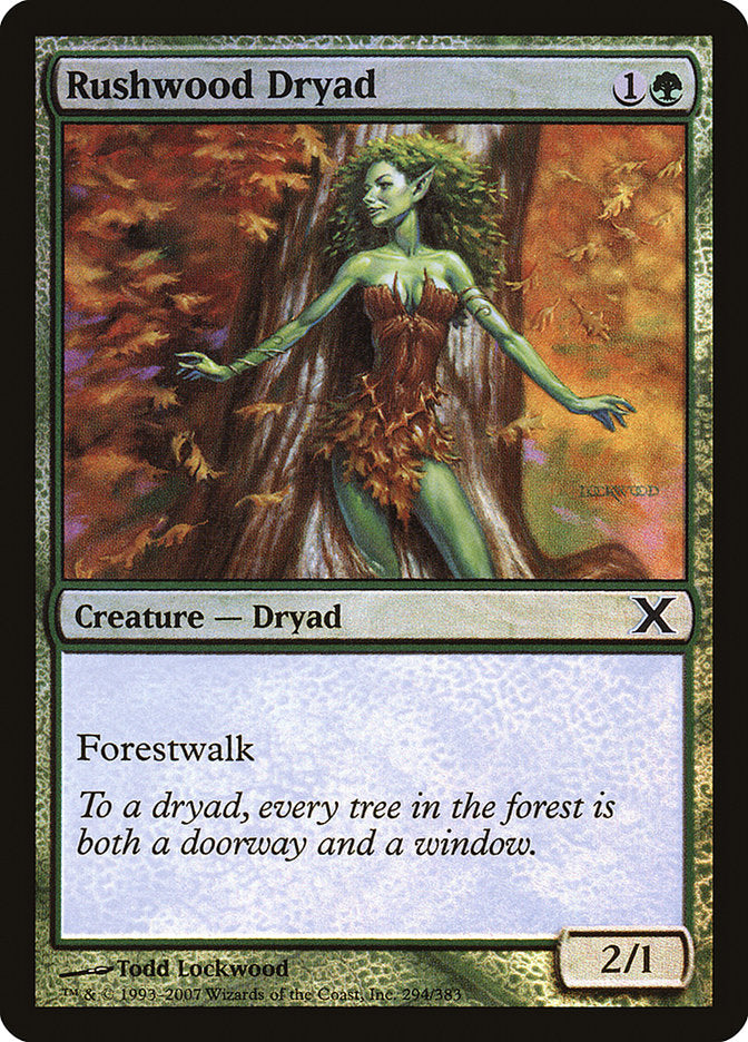 Rushwood Dryad (Premium Foil) [Tenth Edition] | Tabernacle Games