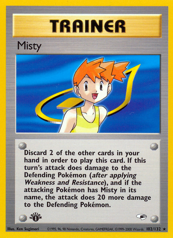 Misty (102/132) [Gym Heroes 1st Edition] | Tabernacle Games