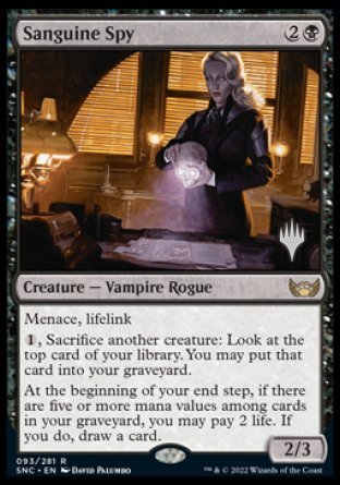 Sanguine Spy (Promo Pack) [Streets of New Capenna Promos] | Tabernacle Games