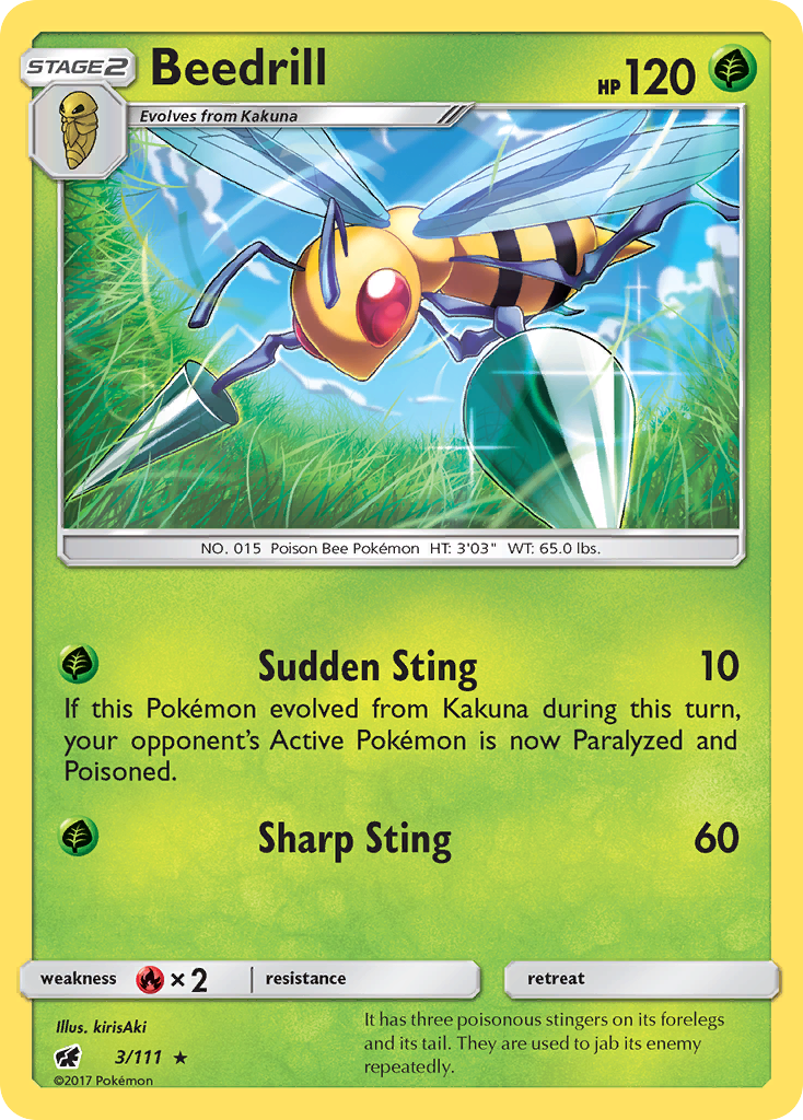 Beedrill (3/111) [Sun & Moon: Crimson Invasion] | Tabernacle Games