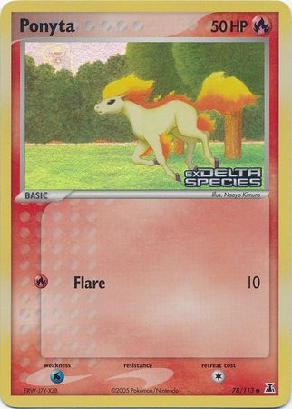 Ponyta (78/113) (Stamped) [EX: Delta Species] | Tabernacle Games