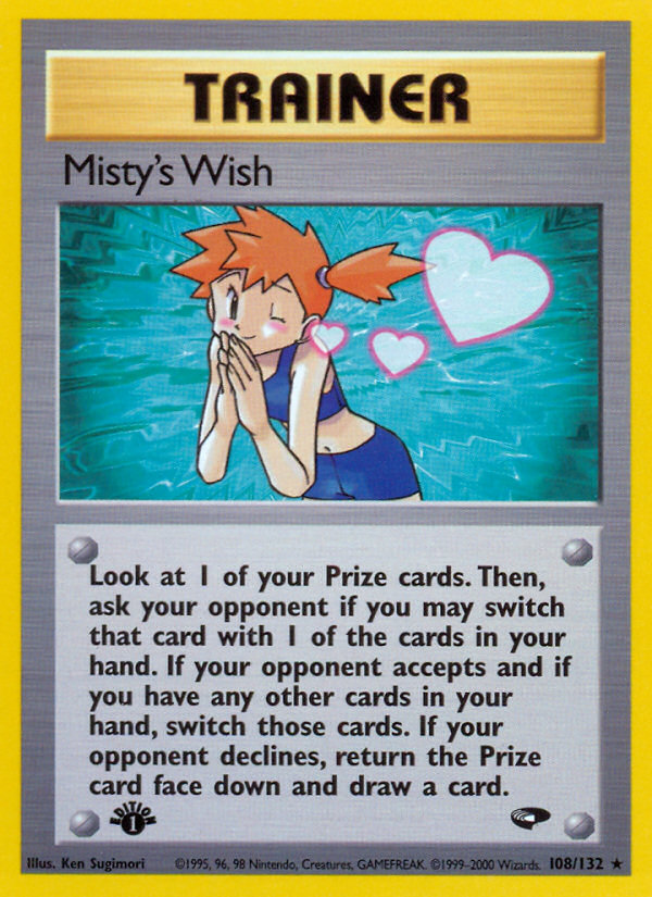 Misty's Wish (108/132) [Gym Challenge 1st Edition] | Tabernacle Games