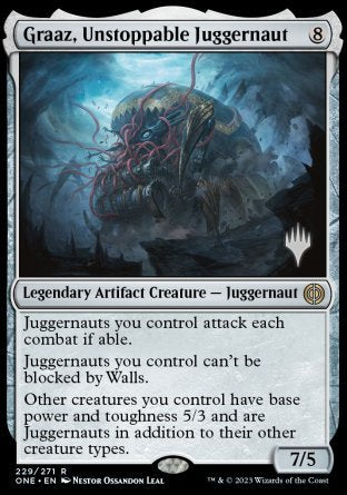 Graaz, Unstoppable Juggernaut (Promo Pack) [Phyrexia: All Will Be One Promos] | Tabernacle Games