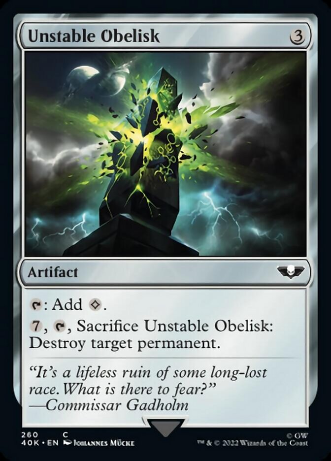 Unstable Obelisk (Surge Foil) [Universes Beyond: Warhammer 40,000] | Tabernacle Games