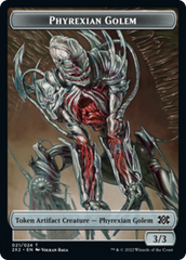 Zombie // Phyrexian Golem Double-sided Token [Double Masters 2022 Tokens] | Tabernacle Games