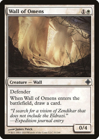 Wall of Omens [Rise of the Eldrazi] | Tabernacle Games