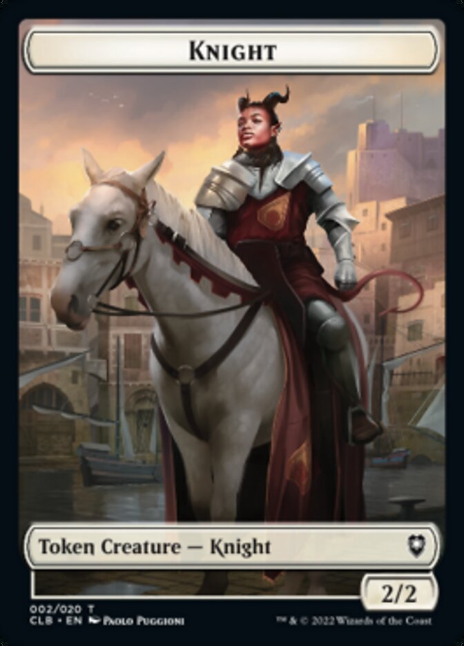 Treasure // Knight Double-sided Token [Commander Legends: Battle for Baldur's Gate Tokens] | Tabernacle Games