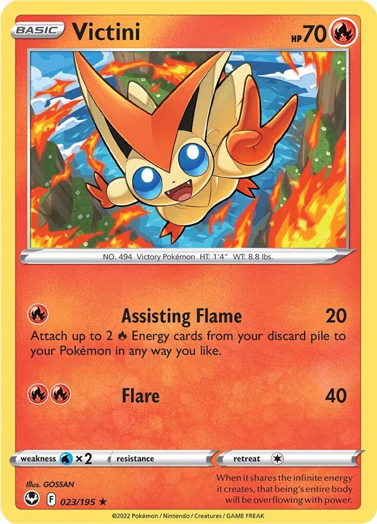 Victini (023/195) [Sword & Shield: Silver Tempest] | Tabernacle Games