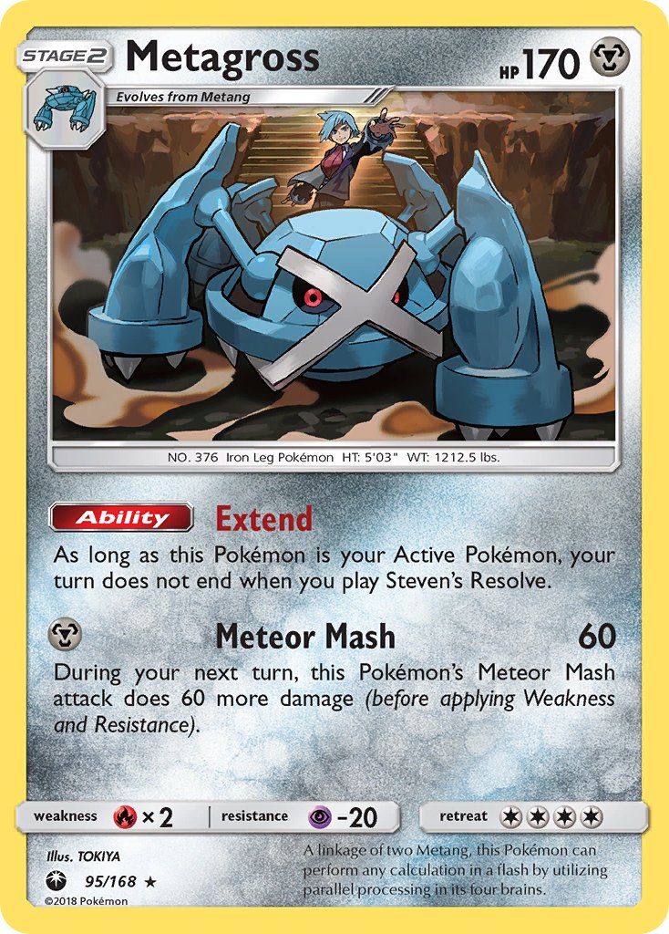 Metagross (95/168) (Prerelease Kit Exclusive) (Theme Deck Exclusive) [Sun & Moon: Celestial Storm] | Tabernacle Games