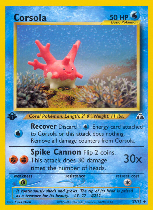 Corsola (37/75) [Neo Discovery 1st Edition] | Tabernacle Games