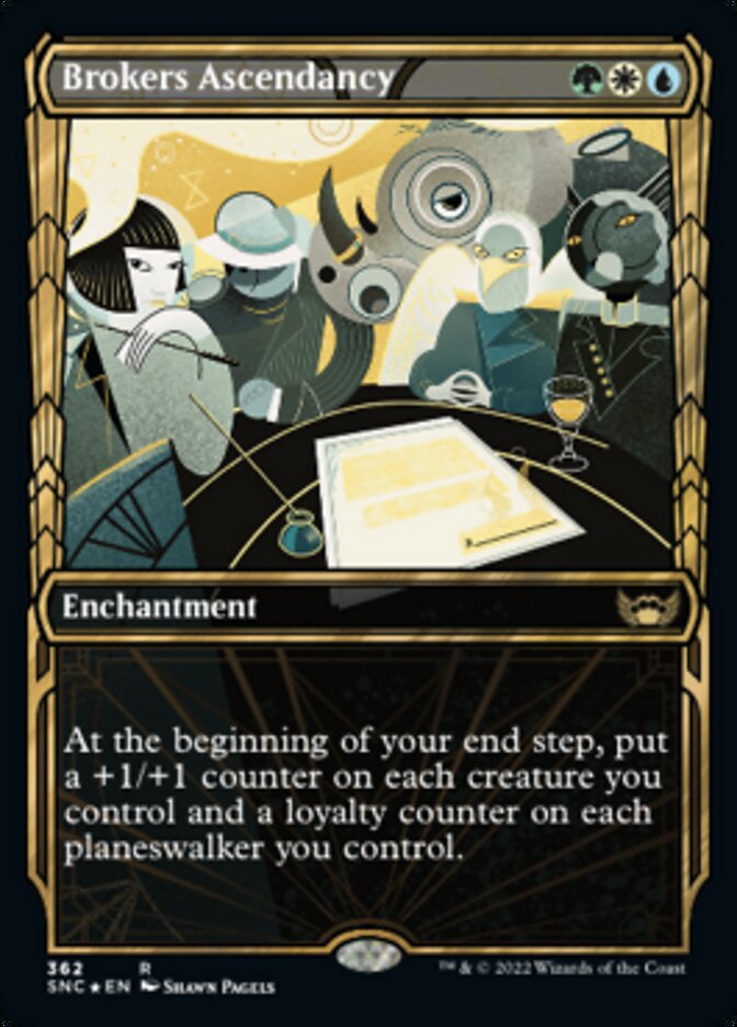 Brokers Ascendancy (Showcase Golden Age Gilded Foil) [Streets of New Capenna] | Tabernacle Games