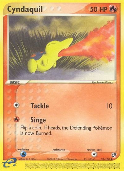 Cyndaquil (59/100) [EX: Sandstorm] | Tabernacle Games