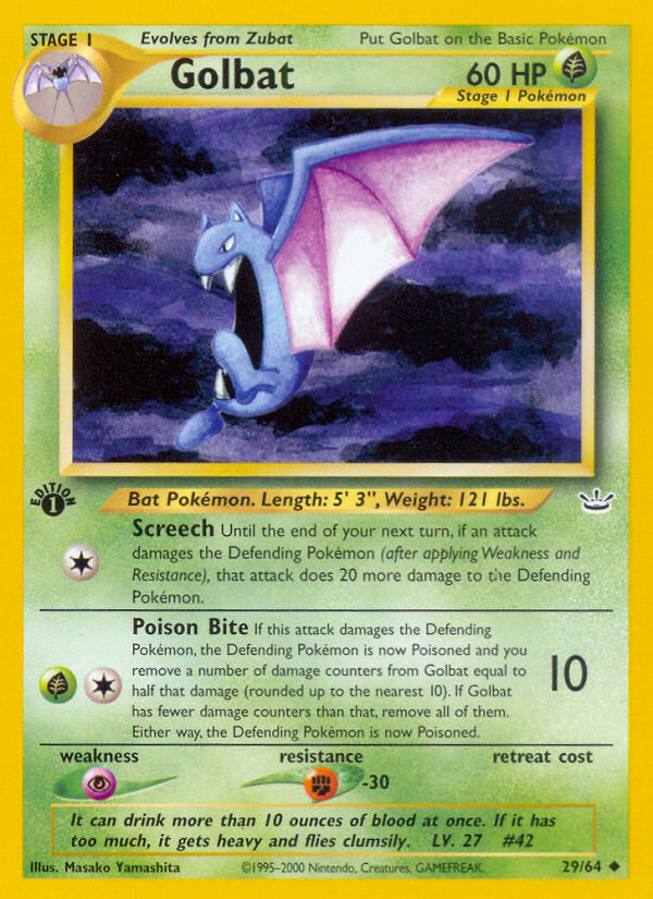 Golbat (29/64) [Neo Revelation 1st Edition] | Tabernacle Games