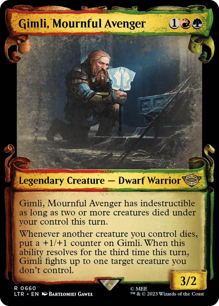 Gimli, Mournful Avenger [The Lord of the Rings: Tales of Middle-Earth Showcase Scrolls] | Tabernacle Games