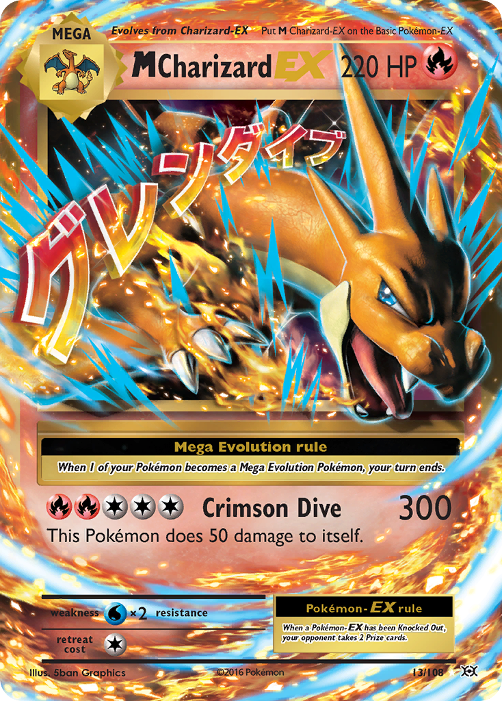 M Charizard EX (13/108) [XY: Evolutions] | Tabernacle Games