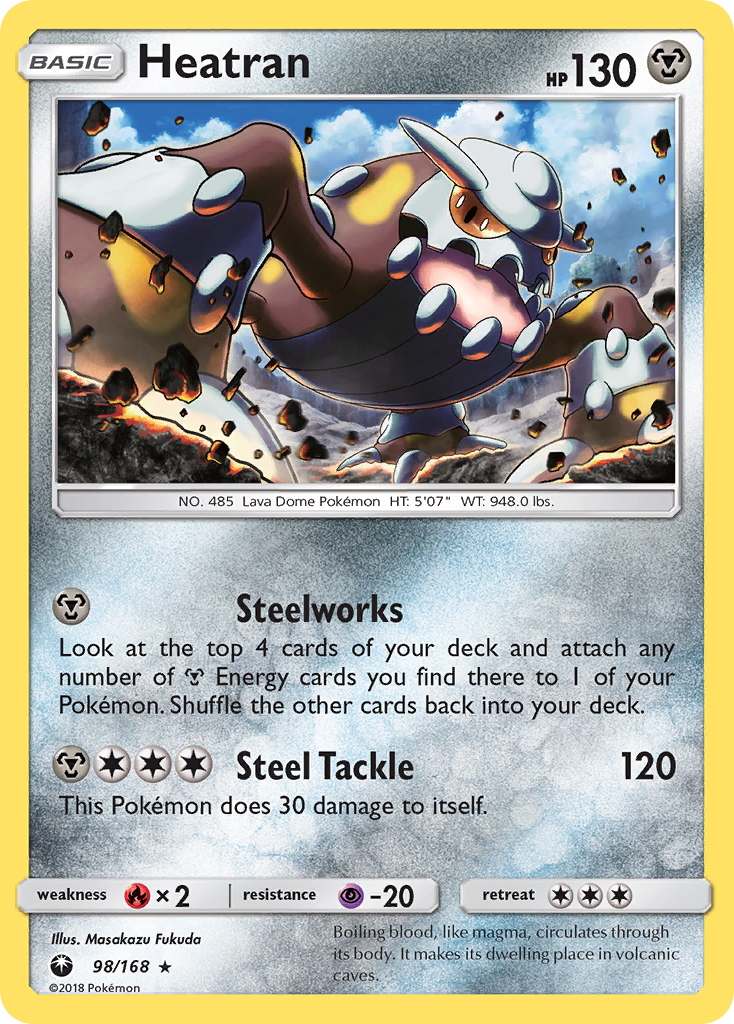 Heatran (98/168) [Sun & Moon: Celestial Storm] | Tabernacle Games