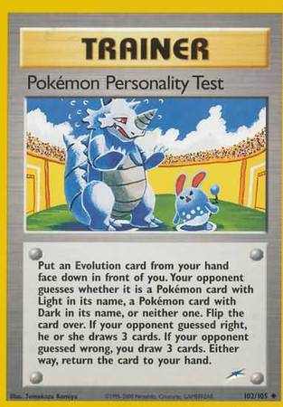 Pokemon Personality Test (102/105) [Neo Destiny Unlimited] | Tabernacle Games