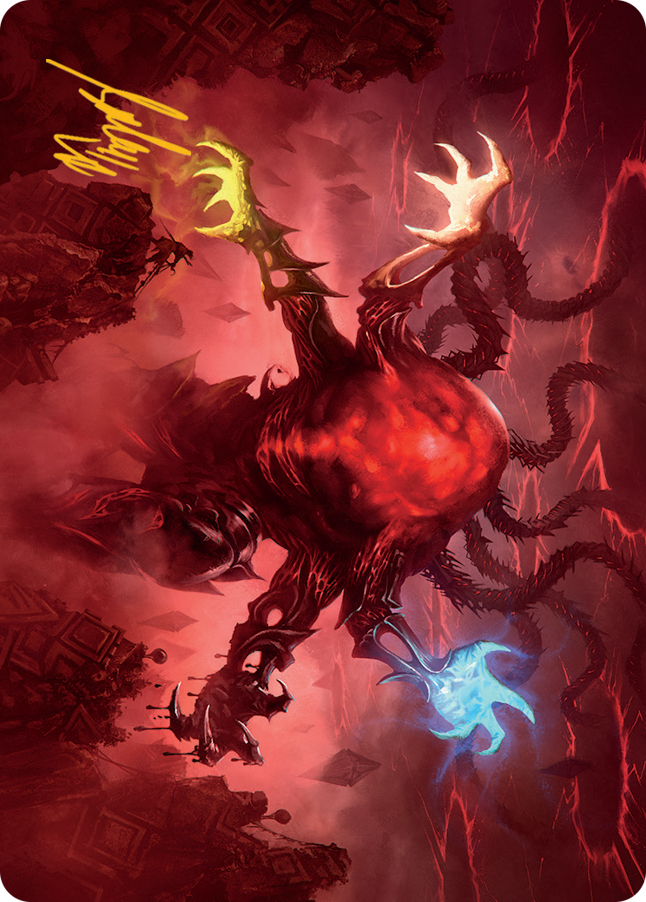 Omnath, Locus of All Art Card (51) (Gold-Stamped Signature) [March of the Machine Art Series] | Tabernacle Games