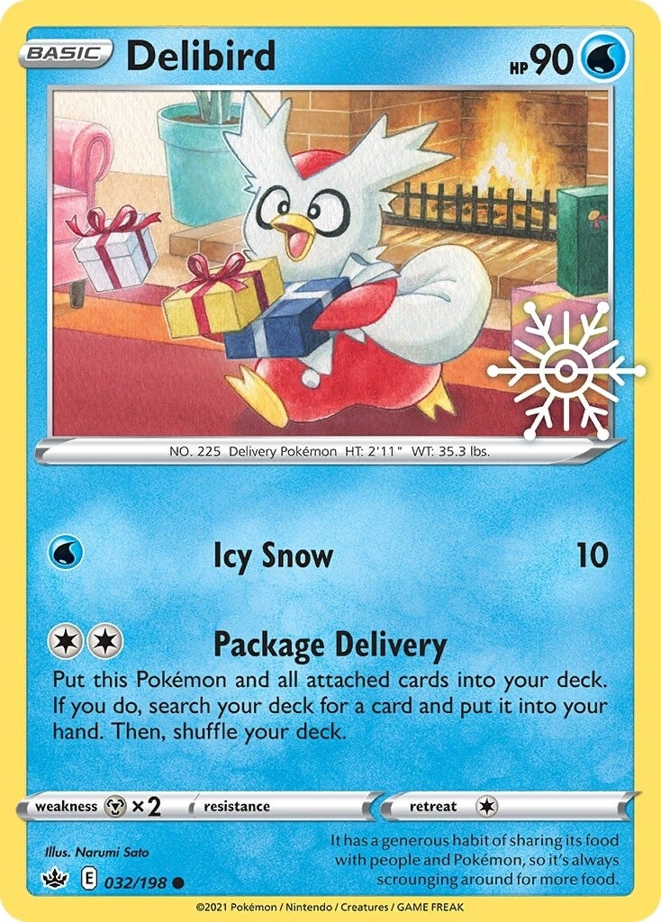 Delibird (032/198) (Holiday Calendar) [Sword & Shield: Chilling Reign] | Tabernacle Games