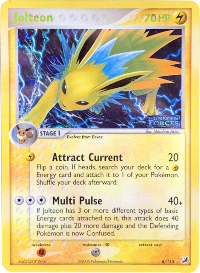 Jolteon (8/115) (Stamped) [EX: Unseen Forces] | Tabernacle Games