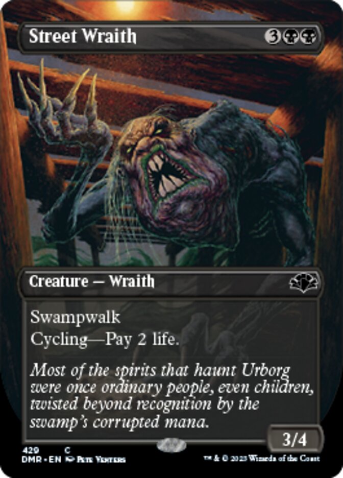 Street Wraith (Borderless Alternate Art) [Dominaria Remastered] | Tabernacle Games