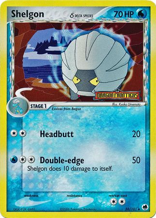 Shelgon (38/101) (Delta Species) (Stamped) [EX: Dragon Frontiers] | Tabernacle Games