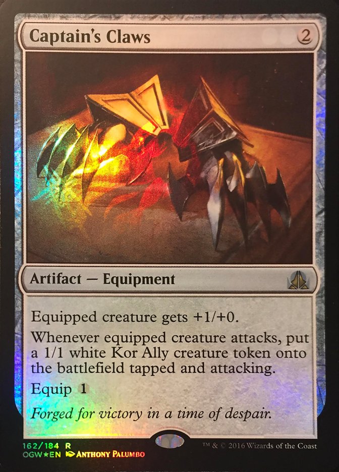 Captain's Claws (Standard Showdown Misprint) [Oath of the Gatewatch Promos] | Tabernacle Games