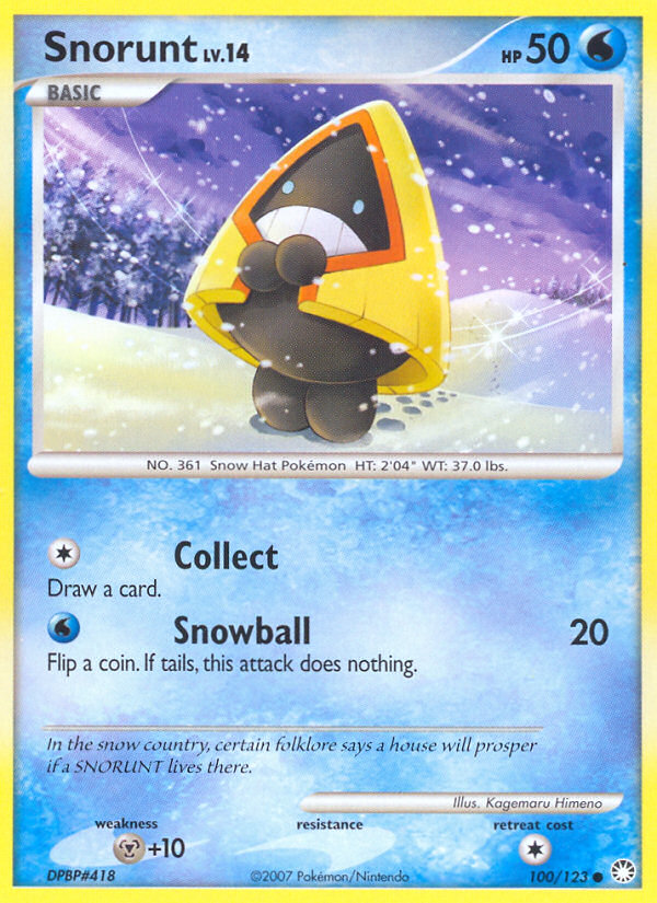 Snorunt (100/123) [Diamond & Pearl: Mysterious Treasures] | Tabernacle Games