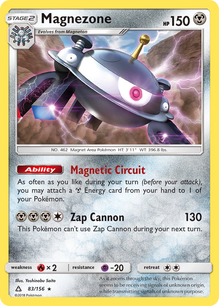 Magnezone (83/156) (Prerelease Kit Exclusive) (Theme Deck Exclusive) [Sun & Moon: Ultra Prism] | Tabernacle Games