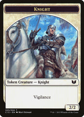 Knight (005) // Spirit (023) Double-Sided Token [Commander 2015 Tokens] | Tabernacle Games