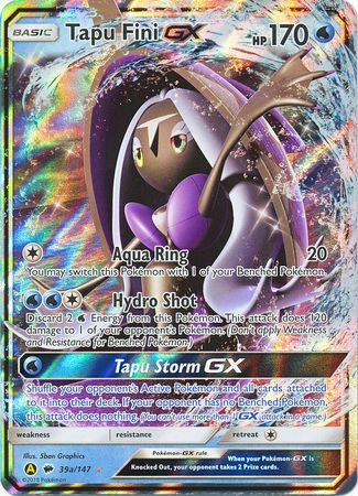 Tapu Fini GX (39/147) (Alternate card) (Jumbo Card) [Sun & Moon: Burning Shadows] | Tabernacle Games