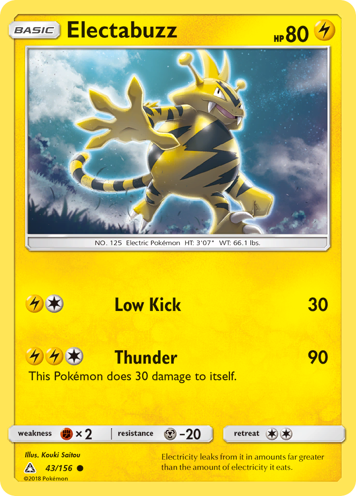 Electabuzz (43/156) [Sun & Moon: Ultra Prism] | Tabernacle Games