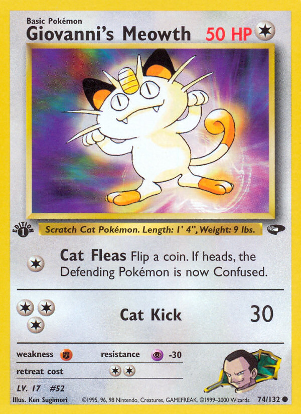 Giovanni's Meowth (74/132) [Gym Challenge 1st Edition] | Tabernacle Games