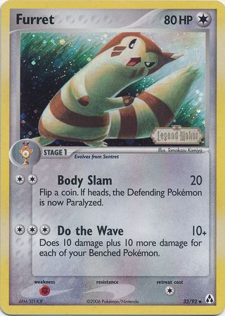 Furret (33/92) (Stamped) [EX: Legend Maker] | Tabernacle Games