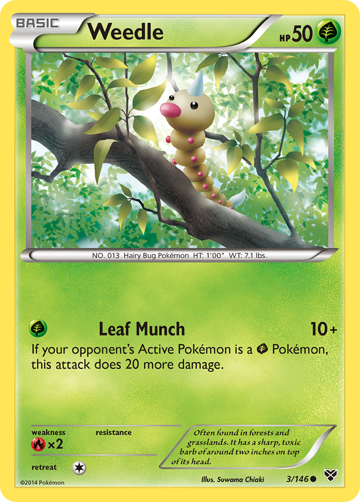 Weedle (3/146) [XY: Base Set] | Tabernacle Games