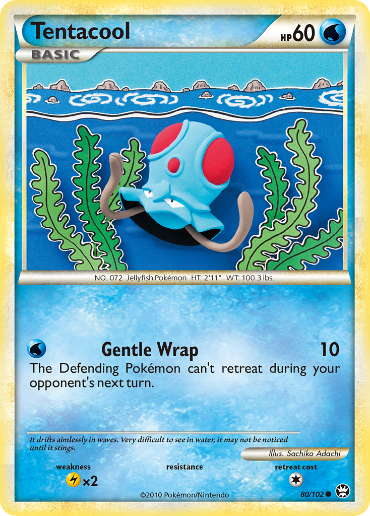 Tentacool (80/102) [HeartGold & SoulSilver: Triumphant] | Tabernacle Games