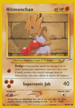 Hitmonchan (69/105) [Neo Destiny Unlimited] | Tabernacle Games