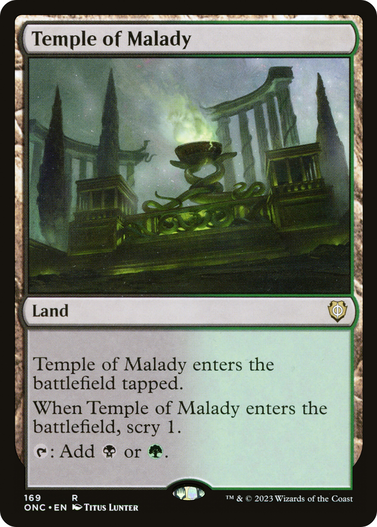 Temple of Malady [Phyrexia: All Will Be One Commander] | Tabernacle Games