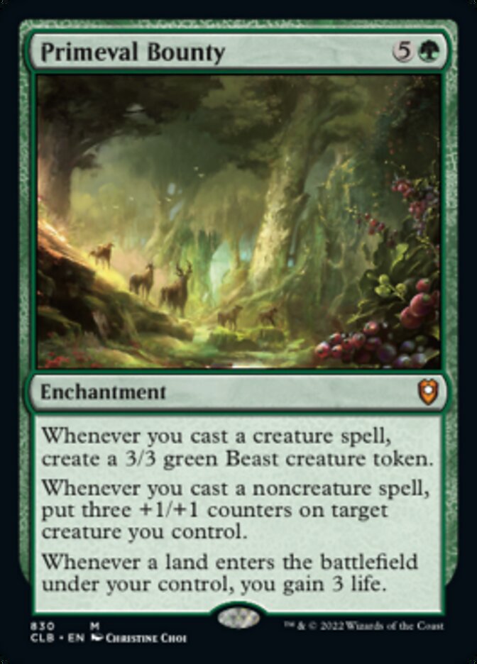 Primeval Bounty [Commander Legends: Battle for Baldur's Gate] | Tabernacle Games