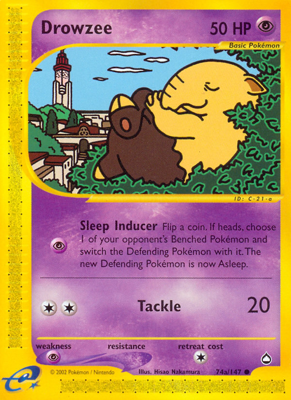 Drowzee (74a/147) [Aquapolis] | Tabernacle Games