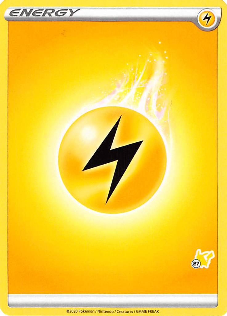 Lightning Energy (Pikachu Stamp #27) [Battle Academy 2022] | Tabernacle Games