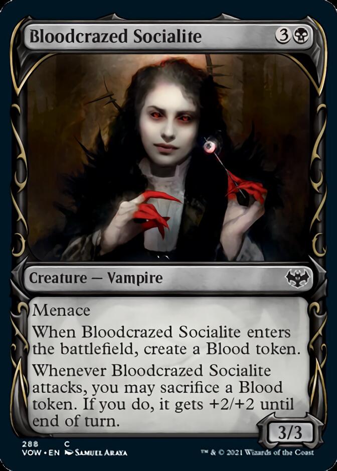 Bloodcrazed Socialite (Showcase Fang Frame) [Innistrad: Crimson Vow] | Tabernacle Games