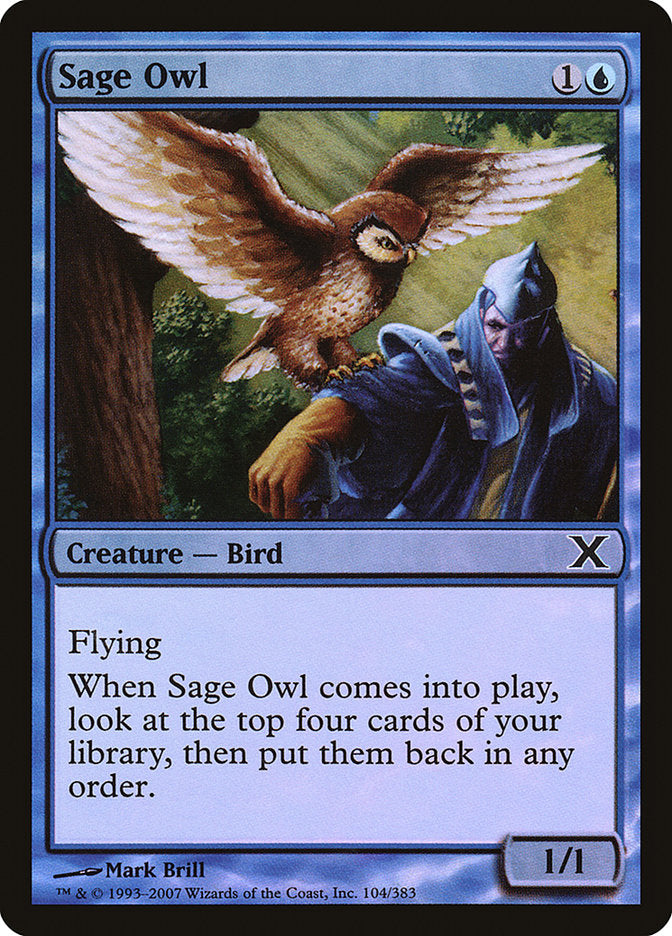 Sage Owl (Premium Foil) [Tenth Edition] | Tabernacle Games
