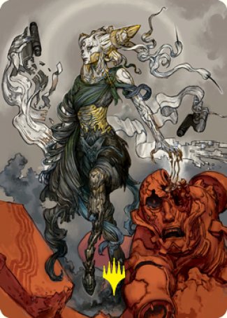 Tamiyo, Compleated Sage Art Card (Gold-Stamped Signature) [Kamigawa: Neon Dynasty Art Series] | Tabernacle Games